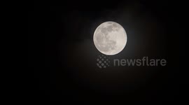 Last full moon of winter 2023, also known as the earthworm full moon, because it marks the arrival of spring