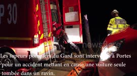 72-Year-Old Driver Miraculously Survives Single-Car Accident In Portes, France