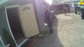 Man holding knife and attempting suicide arrested by Florida police
