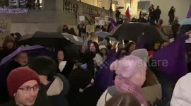 International Women’s Strike sees demonstrators in Trafalgar Square