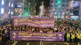 International Women's Day 2023 in Madrid, Spain