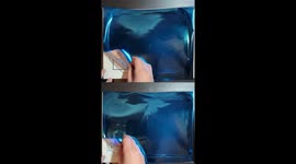 ASMR Double Peel of JoyousJoyfulJoyness' Hand Drawn Portraits of The Bay Bridge and The Golden Gate Bridge in San Francisco