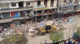 Rescue operation ensues after explosion In Dhaka, Bangladesh