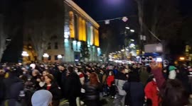 Anti-government protest in Tbilisi, Georgia