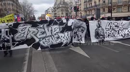 Protesters call for general strike in Paris, France