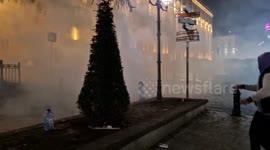 Massive amount of tear gas deployed at the protest in Tbilisi, Georgia
