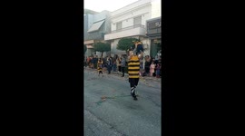 Carnival in Athens, Greece, 2023. Little cute bee. Bees and beekeepers 3.