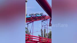 Rollercoaster stalls mid-ride leaving passengers stranded at theme park