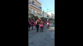 Carnival in Athens, Greece, 2023. Hilarious Massage parlor