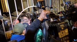Riot police is mobilized inside the parliament in Tbilisi, Georgia