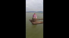 Odisha longest Rampela bridge Rengali sambalpur . The  Shiva Temple below the  longest Rampela Bridge