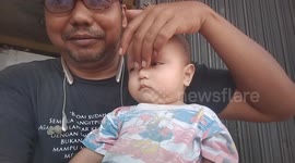 The first time I met uncle met my 1 year old nephew and made him sleepy