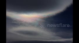Atmospheric Optics, Spectacular Colourful Iridescent Clouds in Switzerland