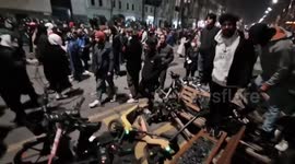 Enormous crowd protests near Rustaveli Theatre in Tbilisi, Georgia