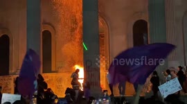 Mexico: State Building Set Fire At End Of Women’s Day Protest In Monterrey 4