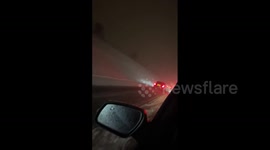 Chaos on M62: Drivers stranded as snowstorm brings traffic to standstill in Outlane, England