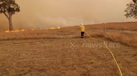 Australia: Fire Crews Battle Wildfires In NSW Central West