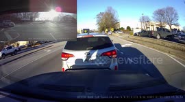 Close Call: White SUV Takes a Turn Without Acknowledging Oncoming Car