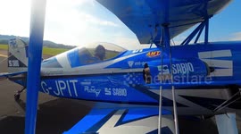 Retired RAF pilot creates Europe's FASTEST biplane after attaching two jet engines to the aircraft