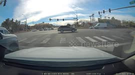 Instant Karma: Red Light Runner is Busted by Cop