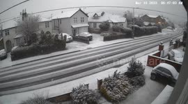 Time lapse of snowfall in Cheltenham, Gloucestershire this morning