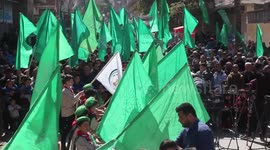 Gaza - Supporters Of The Hamas Movement March denounce the killing of Palestinians by the Israeli army in West Bank