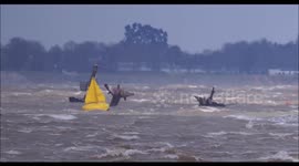 Storm Larisa: Thames shipwreck SS Richard Montgomery battered