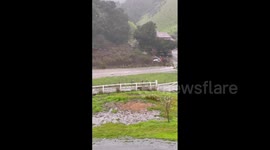 US: Atmospheric River With Heavy Rains Causes Swelling Rivers And Flooding In California 2