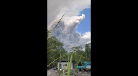 Hot clouds from the eruption of Mount Merapi, Indonesia March 11