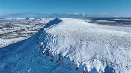Drone captures breathtaking snow scenes in Northern Ireland