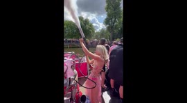 The Gaypride at Amsterdam party girl on a boat nr 42