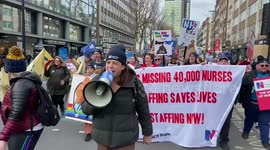 Thousands march in London in support of NHS