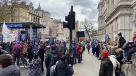 NHS Rally takes place in London outside Downing Street 11th March 2023