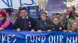 Jeremy Corbyn joins demonstration in support of NHS in London