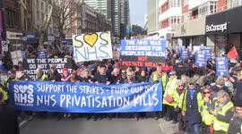 'SOS NHS!' - Thousands rally in London to support NHS workers and strike action