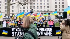The protest of a Russians brutally executed unarmed Ukrainian Prisoner of War in Ukraine, London, UK