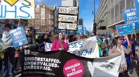 SOS NHS Demo: End the NHS Crisis – Support the strikes, London, UK