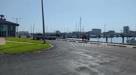 People along the waterfront in Corpus Christi Texas during Spring Break 2023