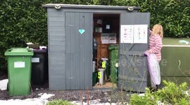 Mum recycles TONNE of litter after building public recycling centre in her garden