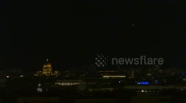 Bright Venus is shining on 12 March 2023 over St Petersburg, Russia
