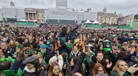 Sights and sounds of London's St Patrick's Day celebrations as Irish dancers wow the crowd