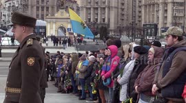 A memorial service for Hero of Ukraine Dmytro Kotsiubailo in Kyiv, Ukraine
