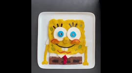 Food artist shows how to make SpongeBob from edible ingredients