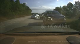 Close Call: Brake Check on a Highway Nearly Results in Massive Pile Up