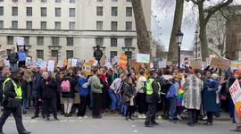 Thousands gather outside London's Downing Street in solidarity with junior doctors