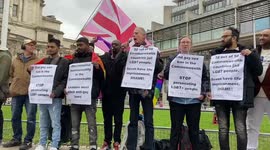 Pro- LGBTQ rights protesters disrupt Commonwealth Day event outside Westminster Abbey