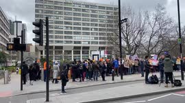 Junior doctors went on strike in London, UK