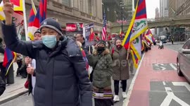 March for Tibetan National Uprising Day in New York, USA