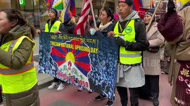 March for Tibetan National Uprising Day begins in New York, USA