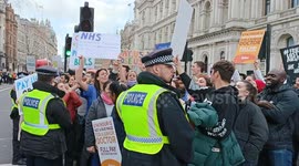 Huge numbers of NHS workers protest outside Ten Downing Street